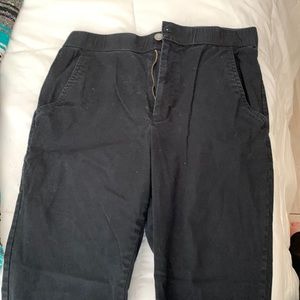Hollister High Rise Black Straight Leg Chino Pants Size M